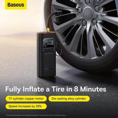 Baseus SuperMini Pro disambung pada injap tayar kereta